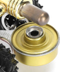 Close-up of Mini Stirling Engine Model for Hands On Physics Experiments showing external combustion motor part.