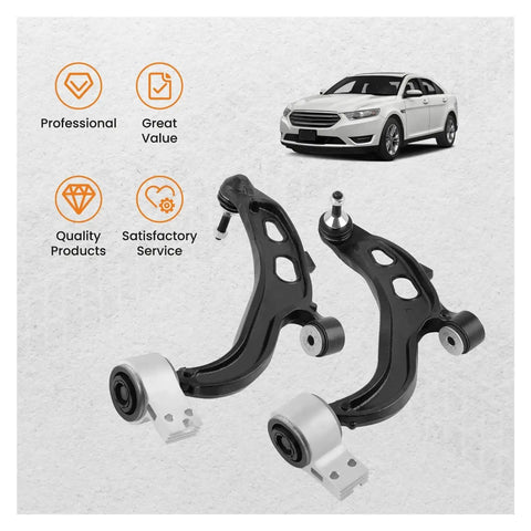 Image of 2x Front Lower Control Arm Set for Ford Taurus 2013-2018 and Lincoln MKS MKT 2003-2016 Replacement Bushing Kit, OEM Grade