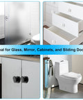 2 Pack Suction Cup Handles For Glass Surfaces And Smooth Walls No Drilling Required Installation on cabinets and sliding doors
