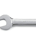 24mm polished wrench with open end and engravings on handle