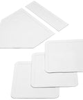 Baseball And Softball 5 Piece Base Set With Home Plate, Three Bases, And Pitching Rubber, Lightweight Foldable Rubber Bases