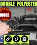 Heavy Duty Tool Roll Up Bag With Six Tool Pouches Built From 1000D X 1000D Fabric shown being used, highlighting durability features