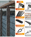 Black T316 Stainless Steel Cable for Railing, One Eighth Inch Wire Rope, 500 Feet Roll, Marine Grade Deck Cable Kit comparison