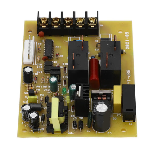 Upgraded Car Tire Balancer Circuit Board Featuring Thick Aluminum Copper Plates To Knock Out Vibration And Keep Your Ride Snug Straight Drop In Swap For Most Shop Frames A Real Dealership Grade Fix, close-up of PCB with components.