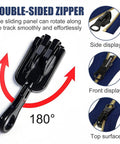 Universal Zipper Repair Kit With Three Size Sets And Double Sided Zippers Replacement Kit showing double-sided zipper display