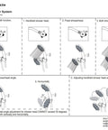 Diagram showing Next Level 5 Inch Anti Clog High Pressure 3 Way Large Dual Shower Head With Handheld Spray installation guide.