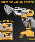 Cordless Metal Shears With 360 Degree Pivoting Head 20V Max Compatibility 221 Ft Lbs Torque Brushless Cutters for sheet metal