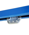 Unibilt Blue Enclosed Conveyor Track With Yokes Five Foot Long Workhorse for industrial material handling detail view