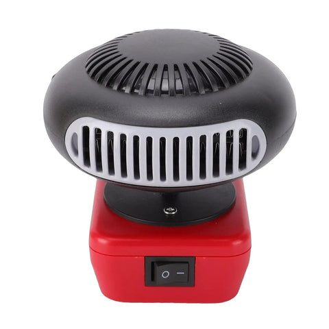 Cordless Battery Space Heater For Garage Jobsite 200 Watt Portable Warmer With Dual Usb Charging 360 Degree Swivel top view
