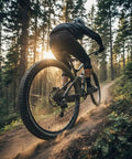 Cyclist on mountain trail using Floating 160mm Bike Brake Rotor For 6 Bolt Disc Brakes Easy Install Direct Swap High Performance Aluminum Rotor Smooth Stopping Works With Freewheel Threaded Hubs