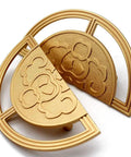 Gold Retro Style Brass Cabinet Pull Handles 2 Pack For Cabinets Closets And Drawers Round Old School Pull Knobs