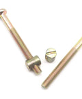Tough As Nails M8x80mm Hex Socket Cap Screw And Furniture Barrel Nut Set Bronze Tone 6 Pack showing bolts and barrel nuts.