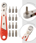 Top Notch Right Angle Ratchet Screwdriver Set For Torx T6 To T40 With 12 Bits And 36 Tooth Reversible Wrench In Alloy Steel For Tight Automotive And Household Repair Jobs That Hit The Spot, with 12 Torx bits