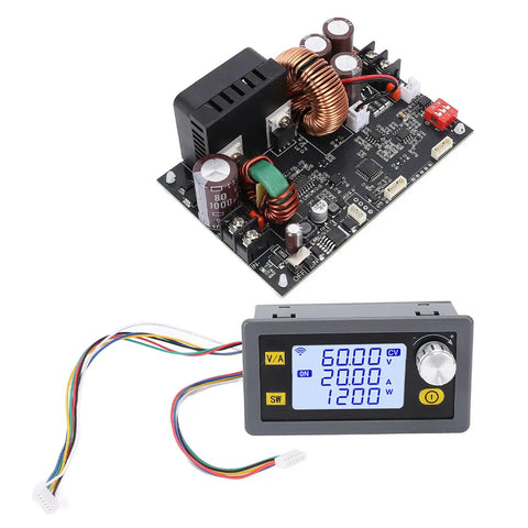 Beefy CNC Voltage Power Supply 20A 1200W Constant Voltage Bucking Module For 48V To 60V Output with display and components