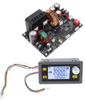 Pro Grade CNC Adjustable DC Power Supply 0-60V 20A 1200W with LCD Display and circuit board showing components and wiring connections.