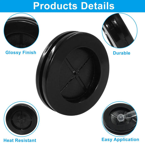 15Pcs Black Rubber Grommets For Wiring 1 Inch Inner Diameter And 30mm Drill Hole 40mm Outer Diameter details image