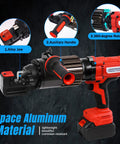 Loschen Cordless Rebar Cutter With 360 Degree Rotation, Portable Electric Hydraulic Saw, showcasing alloy jaw and auxiliary handle.