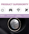Engine Start Stop Button Switch For Mercedes-Benz All Series OEM Replacement 2215450714 A2215450514 A2215450714 Silver Finish