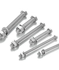 Tough As Nails 164 Piece Metric Hex Nut Bolt Assortment Kit, 304 Stainless Steel bolts with nuts, ideal for automotive and outdoor use.