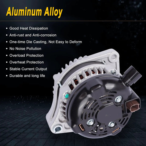 Alternator For Honda Odyssey 2011 2013 And Pilot 2012 2015 3.5L V6 Replacement Beefed Up High Output Ready To Install