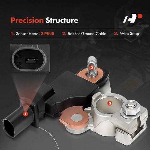 Direct Fit Battery Current Monitor Sensor Module With Prewired Pigtail Harness Connector No Guesswork aftermarket part showing precision structure details.