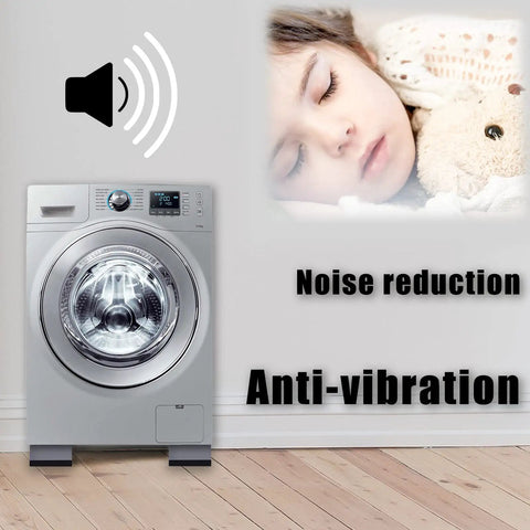 Heavy Duty Anti Vibration Pads For Washer And Dryer 4 Pack 1100 Lb Capacity demonstrating noise reduction with sleeping child.