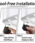 Step-by-step guide to replace 4 Piece Replacement Casters Wheels Compatible With 3 Drawer Cart M8 Utility Cart Wheels Replacement