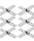 Hidden Door Pivot Hinges Kit 6 Pieces Pro Grade Heavy Duty Concealed Stainless Steel With 360 Degree Rotation For Secret Bookcase And Cabinet Doors Installations Noise Reducing Concealed Pivot System