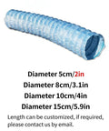 Yard Work Ready Flexible Corrugated French Drain Pipe With Steel Wire Reinforcement And Nonwoven Fabric, 5cm Diameter