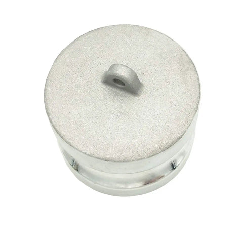 Top view of 2 Pack Aluminum Type DP Cam And Groove Fittings with Female Coupler to Female NPT, 2 Inch Dust Plug Set, lightweight and rugged.