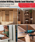 Bulletproof Aluminum Alloy Shelf Pin Jig With 11 Hole Template For Knocking Out Flawless Dowel Spacing On Built Tough Adjustable Woodworking Shelves in use.