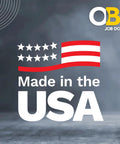 American flag graphic with text 'Made in the USA' showcasing patriotism and quality for Heavy Duty Black Caulk Sealant.