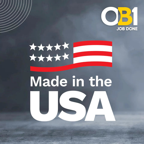 American flag graphic with text 'Made in the USA' showcasing patriotism and quality for Heavy Duty Black Caulk Sealant.