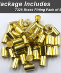 Brass Hose Ferrule Fittings 0.560 Inch ID By 1 Inch Long For Air Torch And Acetylene Hoses Repair, 50 Pack displayed.