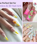 Pat Pat Gel Polish Palette Kit With 9 Colors No Wipe Blooming Gels 3D Flower Mold Sponges And Sculpting Gel for 3D floral nail art.
