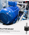 Vibration Isolator Mounts With Studs For Fitness Equipment Air Conditioning And Compressors Quiet Shock Absorbers For Stable Operation And Reduced Noise No Fuss Setup Easy Installation Heavy Duty Design, black stud mount for compressor