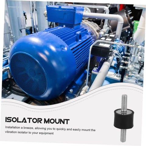 Vibration Isolator Mounts With Studs For Fitness Equipment Air Conditioning And Compressors Quiet Shock Absorbers For Stable Operation And Reduced Noise No Fuss Setup Easy Installation Heavy Duty Design, black stud mount for compressor