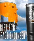 Space Themed 20oz Stainless Steel Tumbler With Lid, Double Wall Vacuum Insulated Travel Coffee Mug For Men with rocket logo