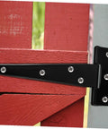 8 Pack 5 Inch Galvanized Black T Type Weld On Door Hinges Heavy Duty For Outdoor Garages Sheds Cabinets Closets Screen Doors