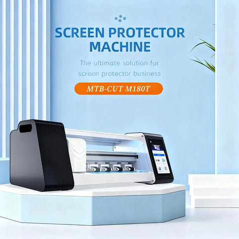 Hydrogel Film Cutting Machine For Cell Phone Screen Protectors And DIY Back Film with touch screen display, MTB-CUT M180T model