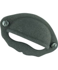 Badass Wrought Iron Cup Bin Pull featuring rock solid construction, matte black finish, 3x2 inch size for cabinets.