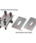 Guard Press For Knife Makers Pro Grade CNC Machined 303 Stainless Steel Tool with 304 SS plates for hidden tang knife installations