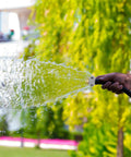 Upgrade Your Yard With This Sick 3set Garden Hose Repair Kit Featuring Super Quick Connectors And Durable Metal Couplings For Easy Spigot Faucet Use That Last All Summer Long. hose repair kit metal coupling on black hose spraying water outdoors