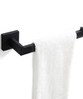 Matte Black 5 Piece Bathroom Hardware Accessories Set Includes Towel Bar And Towel Rack Robe Hook Toilet Paper Holder Wall Mounted