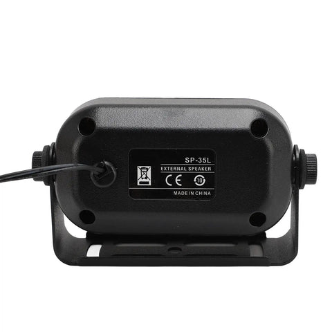 Rear view of 3.5mm Car External Speaker For CB And Ham Radio, Mini External Speaker With 14.76ft Cable, Loud Clear Audio, 5W 7W Compact Design