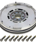 Heavy Duty Dual Mass Clutch Flywheel For 1999 To 2006 BMW E46 E39 E53 Inline Six 2.8 Engine with bolts visible.