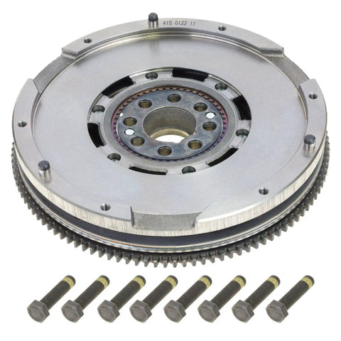 Heavy Duty Dual Mass Clutch Flywheel For 1999 To 2006 BMW E46 E39 E53 Inline Six 2.8 Engine with bolts visible.