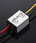 2 Pack Waterproof Car Power Converter 12V to 6V Buck Converter Adjustable 8 to 22V Input to 3 to 15V Output 3A 18W Power Supply Module