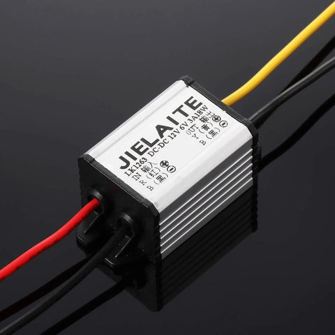 2 Pack Waterproof Car Power Converter 12V to 6V Buck Converter Adjustable 8 to 22V Input to 3 to 15V Output 3A 18W Power Supply Module
