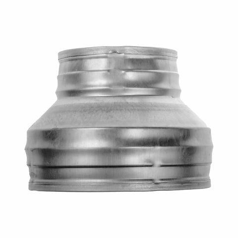 Beefy 5 To 4 Inch Duct Reducer Increaser Galvanized Steel Vent Pipe Adapter For HVAC And Dryer Vent Systems Round Metal Coupling Connector For Exhaust Fans Bathroom Ventilation And Kitchen Hoods, front view